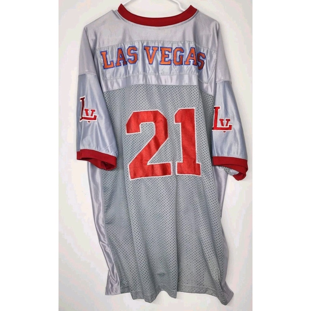 RARE Mens Size XL Las Vegas Poker /Blackjack Gambling Jersey 21 Gray Red